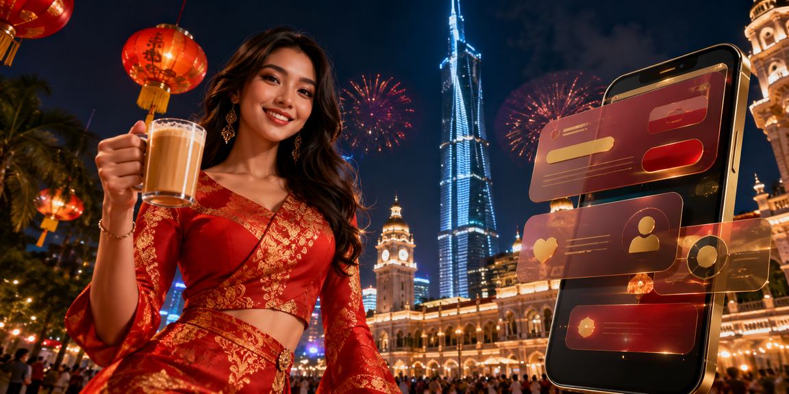 Paparan kasino hiburan gaya Malaysia di Kuala Lumpur pada skrin mudah alih